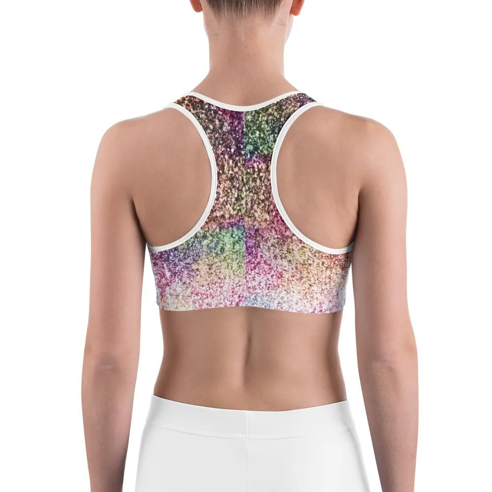 Colorful Sparkles Sports Bra
