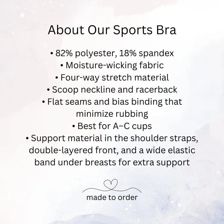 Covered in Hearts Sports Bra