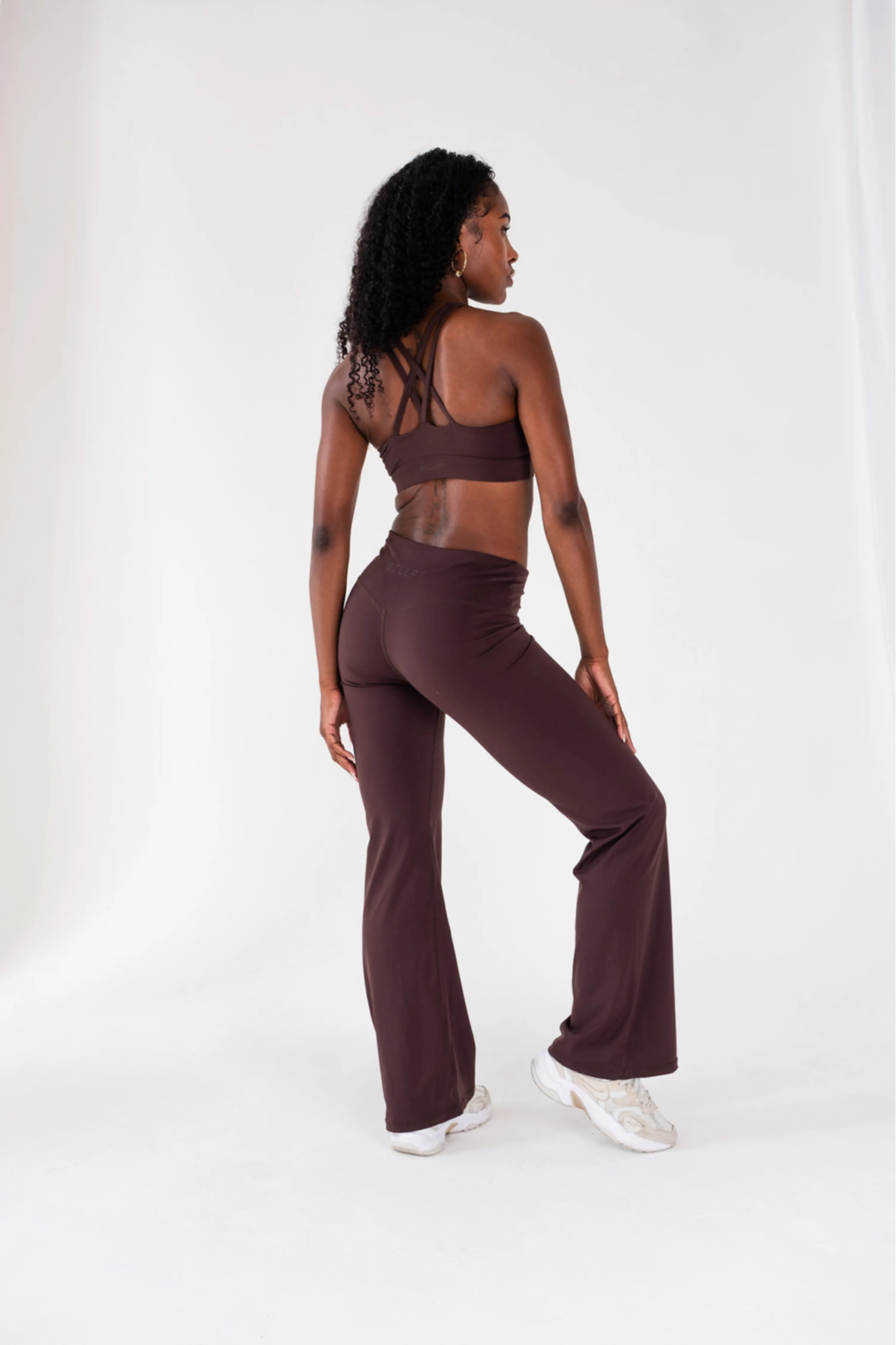 Cross Back Sports Bra Espresso