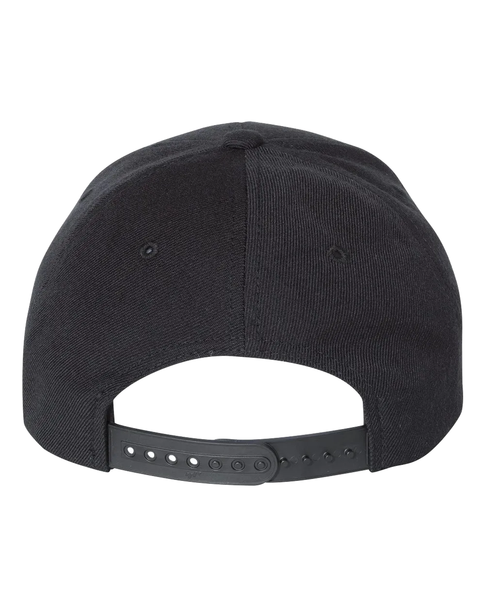 Curved Black on Black 3D Top Rank Logo Snapback Hat