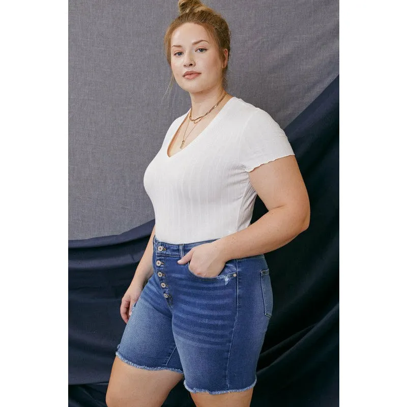 CURVY:: High Rise BUTTONFLY  || KANCAN Shorts