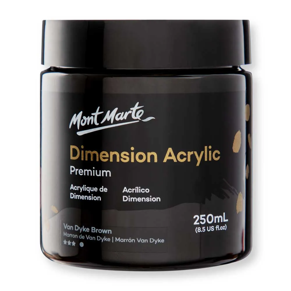 Dimension Acrylic Premium 250ml (8.5 US fl.oz) - Van Dyke Brown