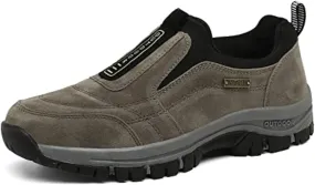 EFTCAL Men's Suede Slip On Waterproof Anti-Slip Lightweight Orthopedic Loafers,Casual Fashion Breathable Low-top Safety Sneakers Comfortable Walking Boat Shoe