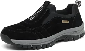 EFTCAL Men's Suede Slip On Waterproof Anti-Slip Lightweight Orthopedic Loafers,Casual Fashion Breathable Low-top Safety Sneakers Comfortable Walking Boat Shoe