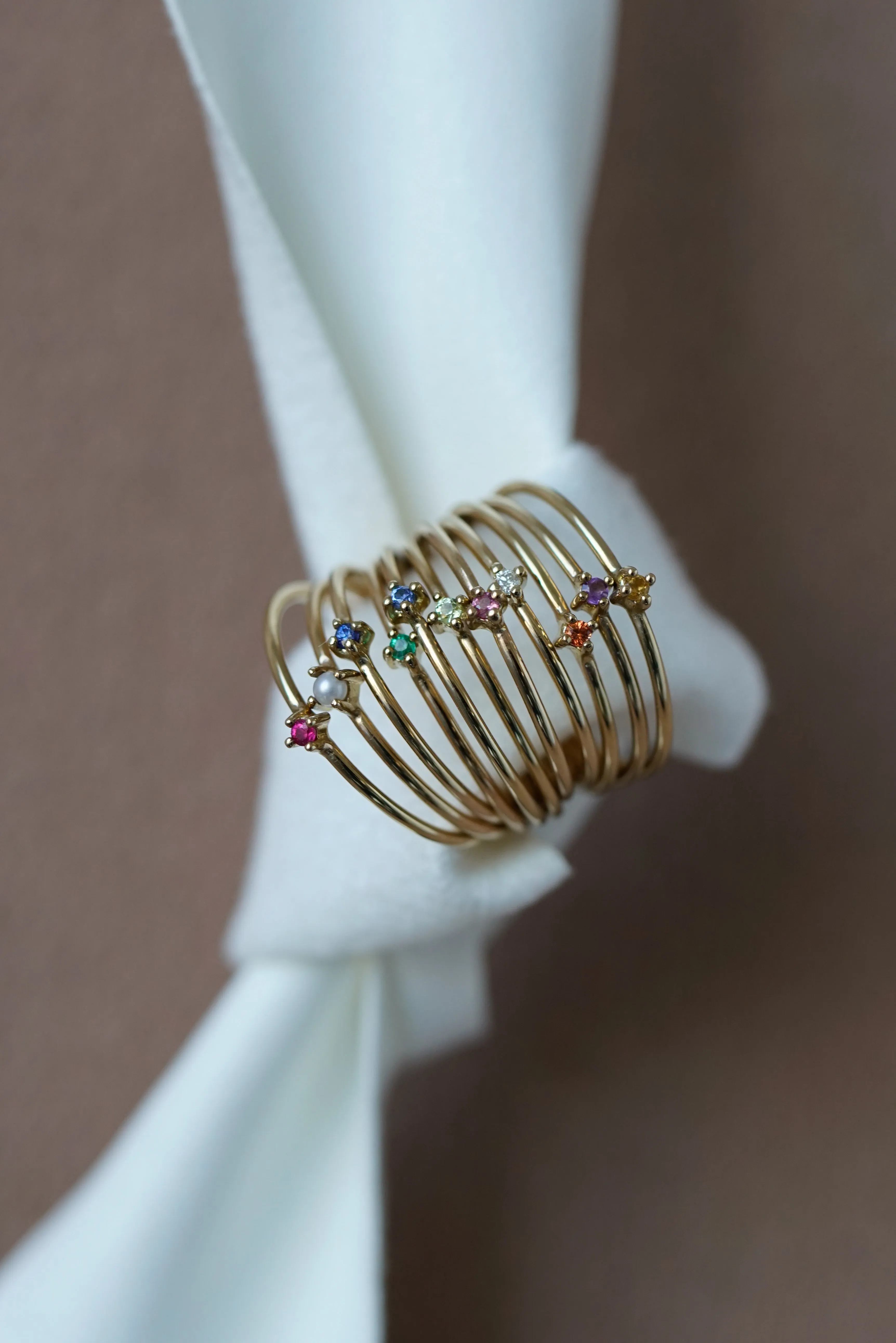 Emerald Bamboo Ring