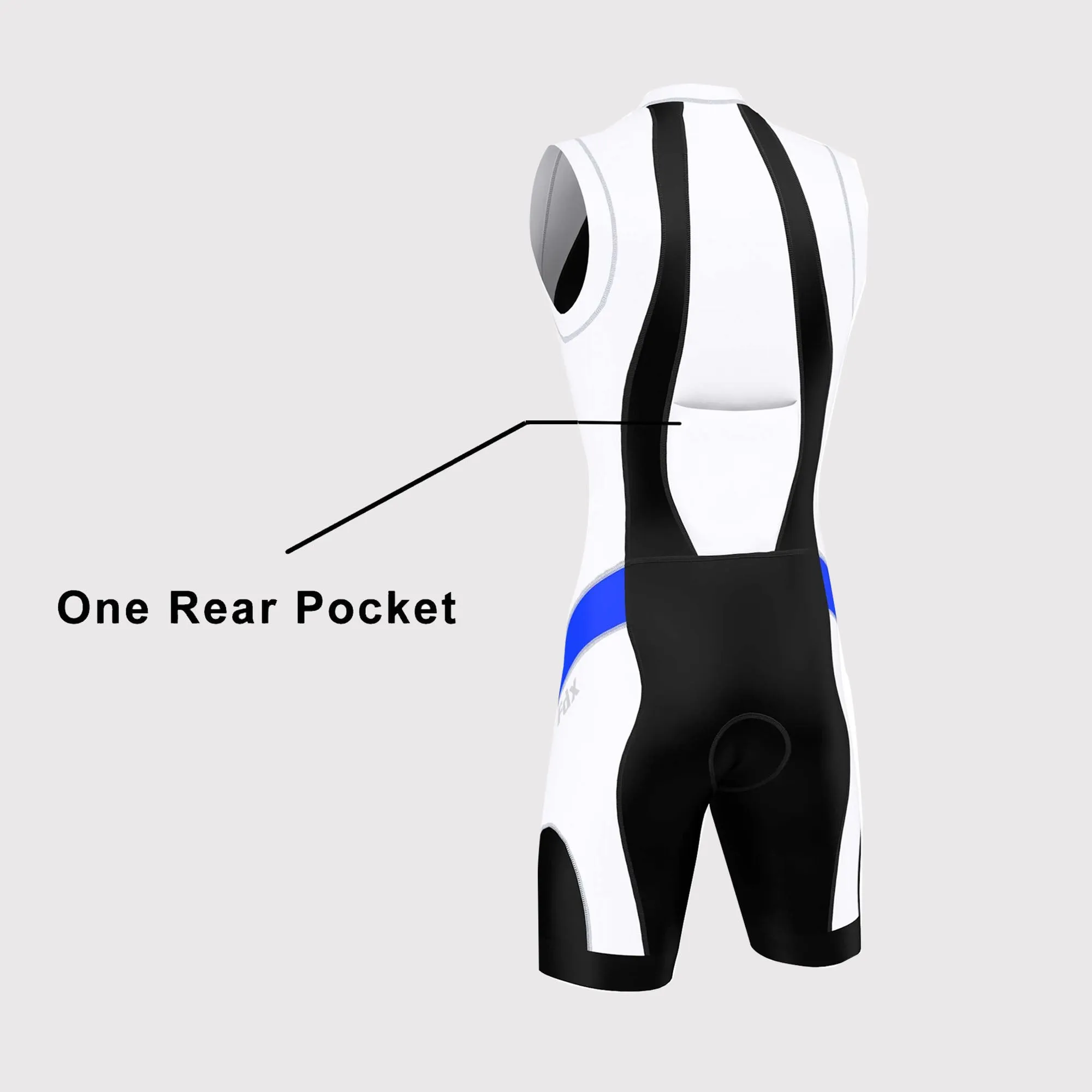 Fdx Zion Blue Men's & Boy's Sleeveless Padded Triathlon Suit