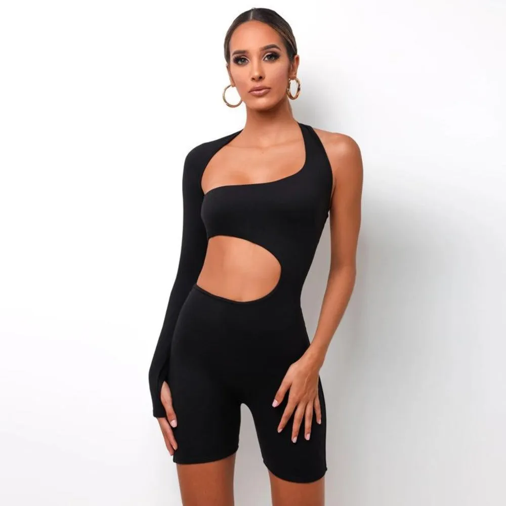 Fitness Hollow Solid Sport Romper