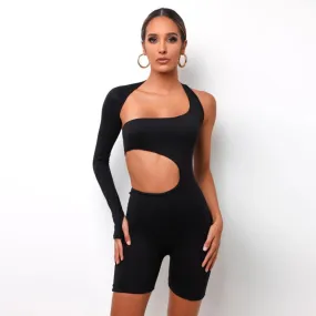Fitness Hollow Solid Sport Romper