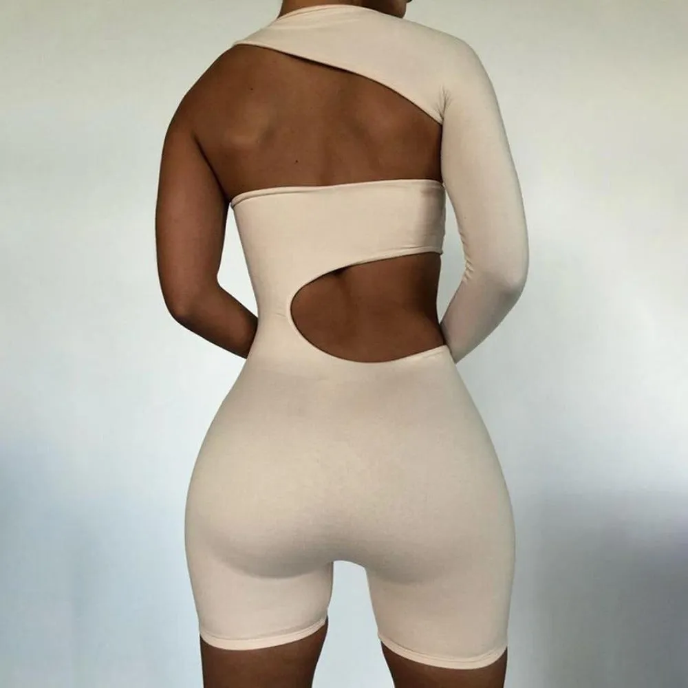 Fitness Hollow Solid Sport Romper