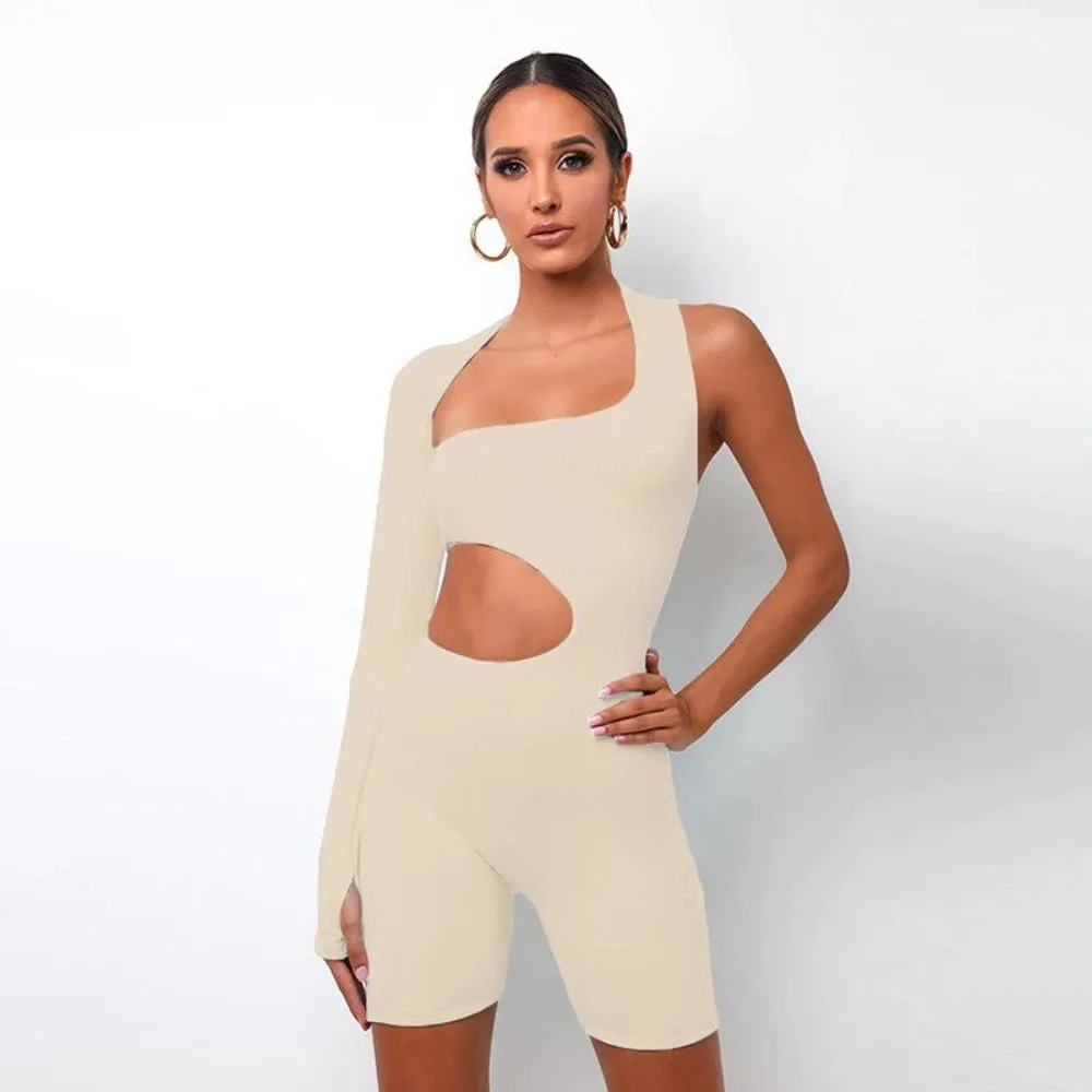 Fitness Hollow Solid Sport Romper