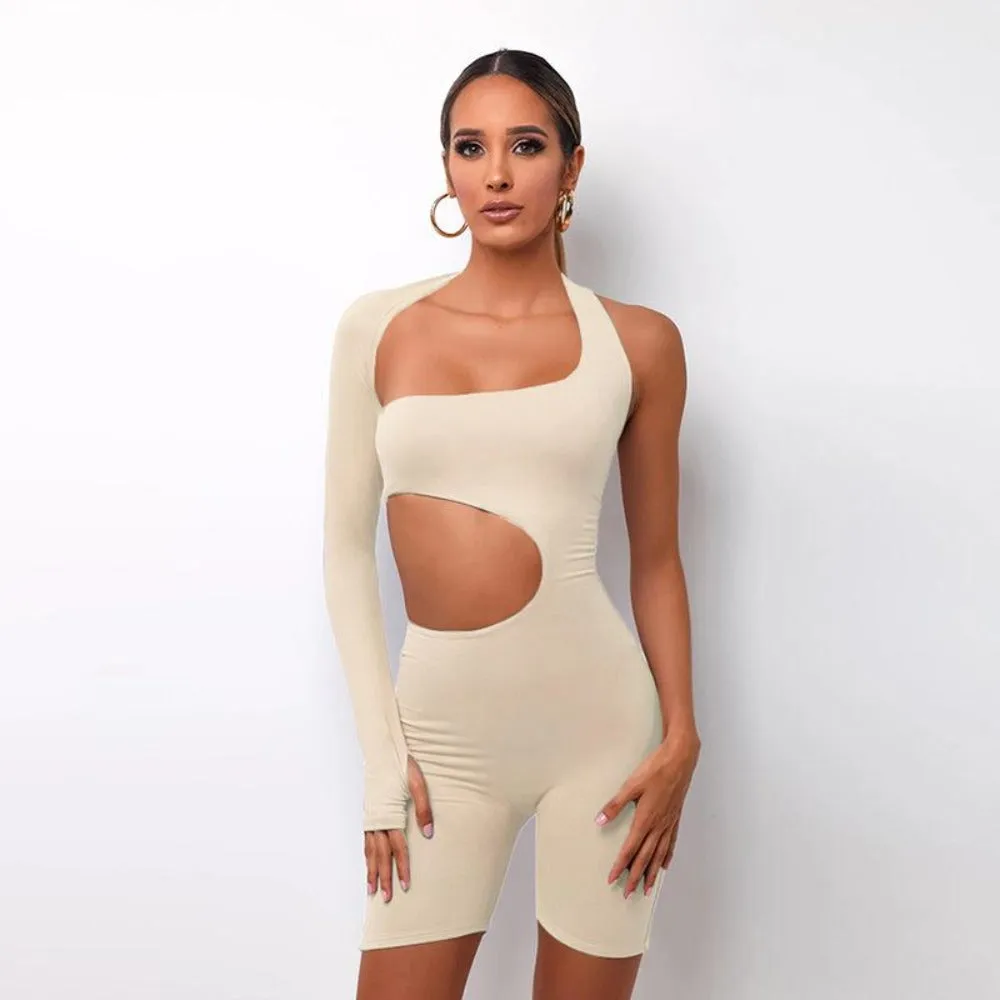 Fitness Hollow Solid Sport Romper