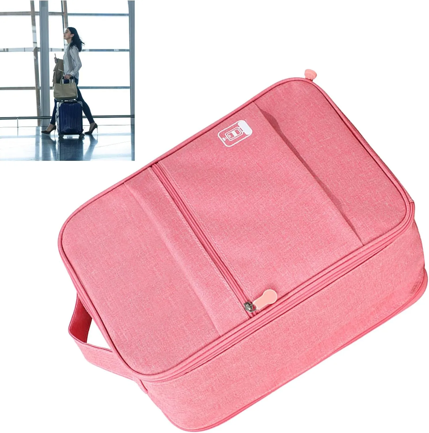 Folding Shoe Bag, Oxford Cloth Travel Shoe Bags Foldable Water Proof Shoes Puches Organizer Shoes Storage Hanging Design Traveling Bag for Men Women