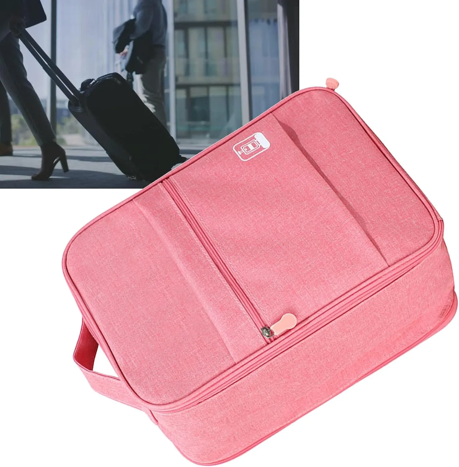 Folding Shoe Bag, Oxford Cloth Travel Shoe Bags Foldable Water Proof Shoes Puches Organizer Shoes Storage Hanging Design Traveling Bag for Men Women