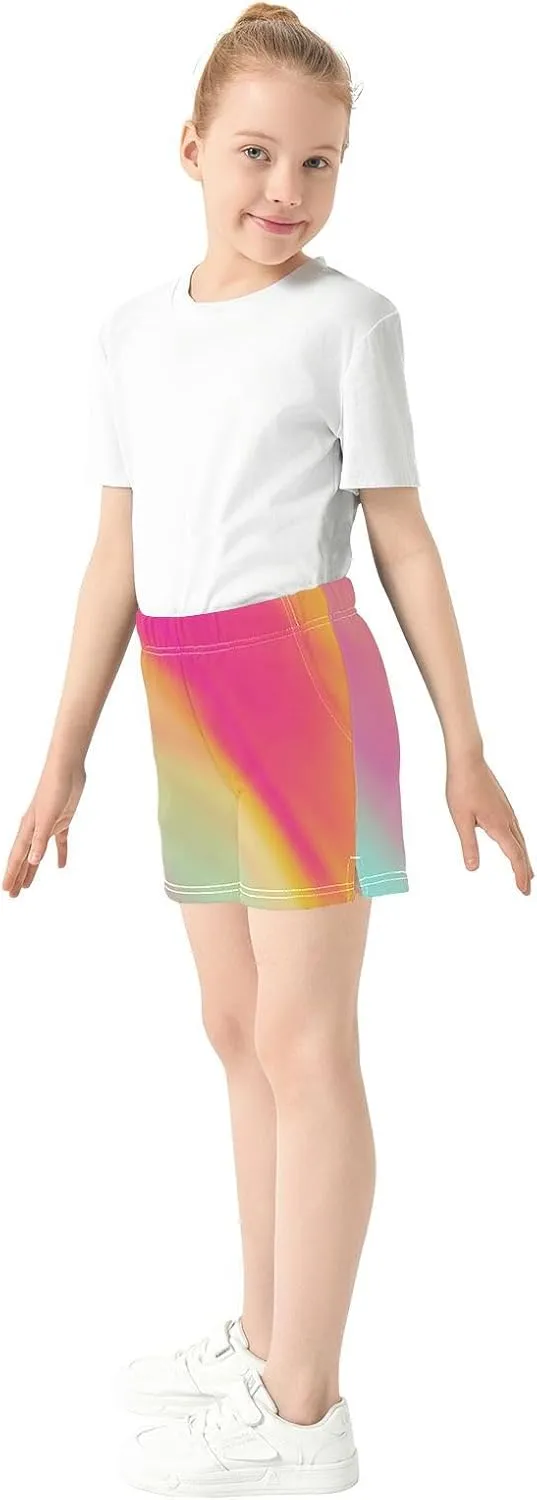 Girls Athletic Shorts Summer Elastic Casual Shorts with Pockets Kids Bottom Sports for Girls 7-15Y