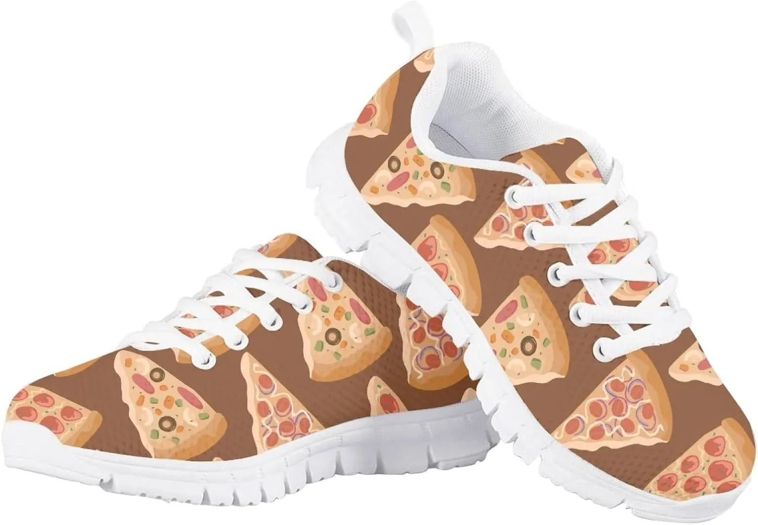 Girls Mesh Athletic Tennis Shoes Cartoon Cute Print Nonslip Lace Up Soft Running Shoes for Kids Girls