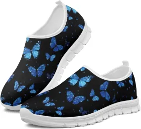 Howilath Butterfly Print Slip on Sneakers Women Running Shoes Loafers Casual Fashion Sneaker House Shoes
