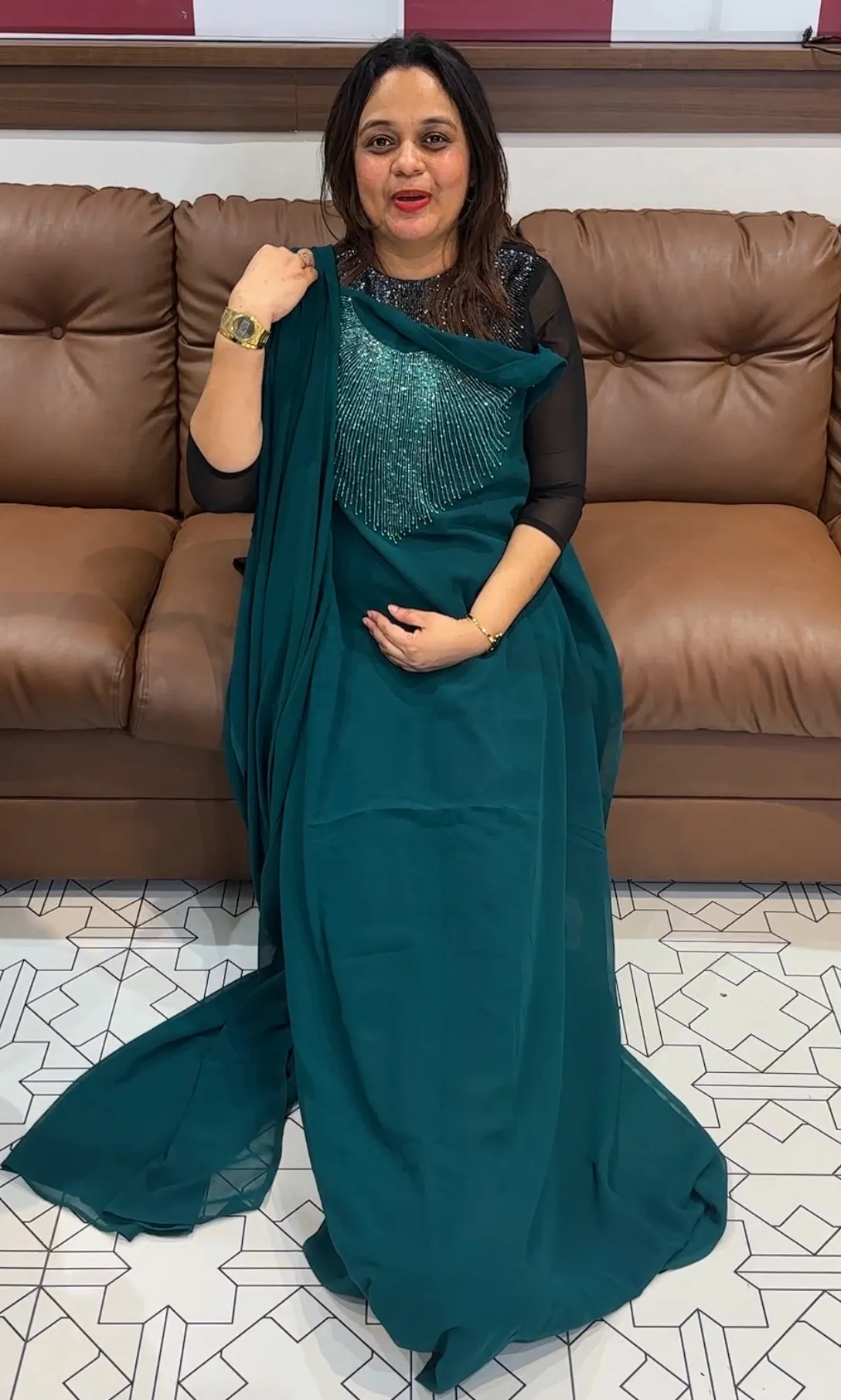 Sure! Heres an optimized version of your product title with descriptive modifiers:

IHAs Premium In-House Designer Unstitched Salwar Suits - IHA 14295