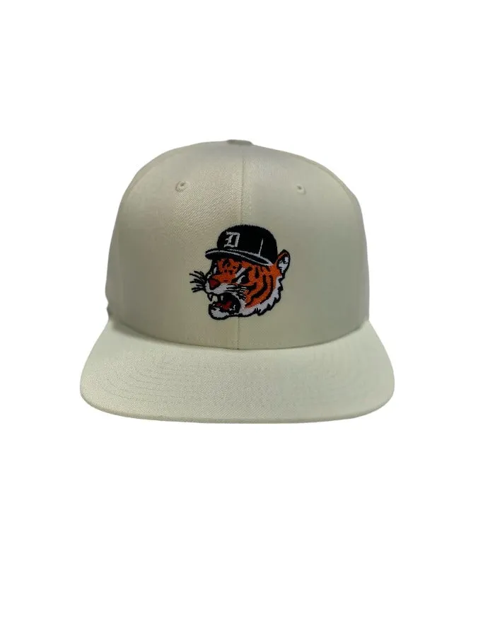 Ink Detroit Motor City Kitty Snapback Hat - Natural