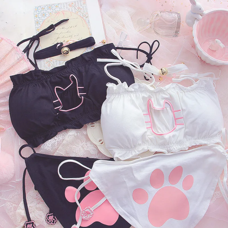 Japanese sexy cat underwear anime girl underwear
