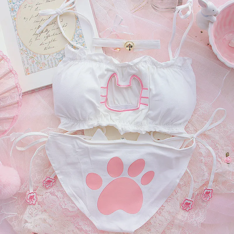 Japanese sexy cat underwear anime girl underwear
