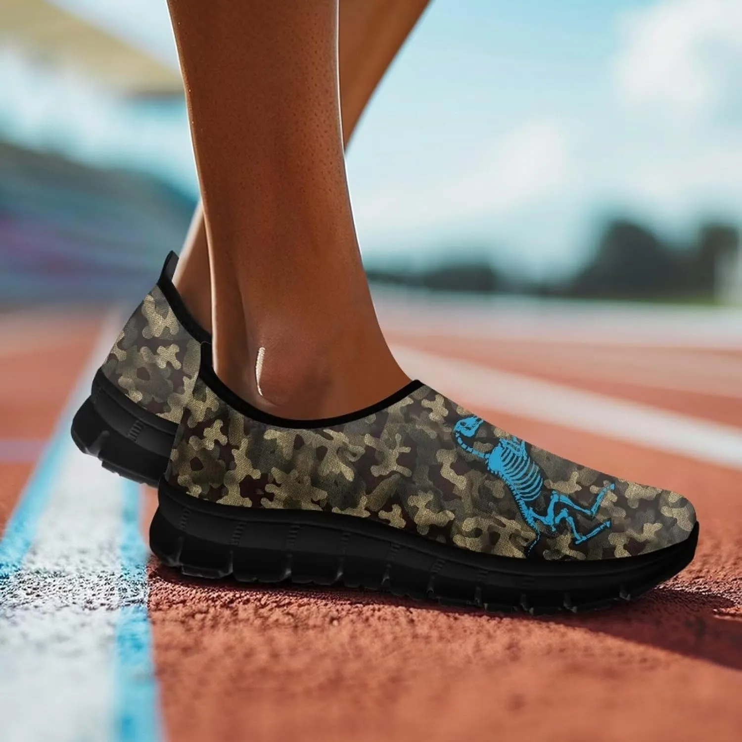 Leisure Wear Sneakers for Men Breathable Lightweight Non Slip Arch Support Loafers Travel Camp Sports Running Shoes US 5-14