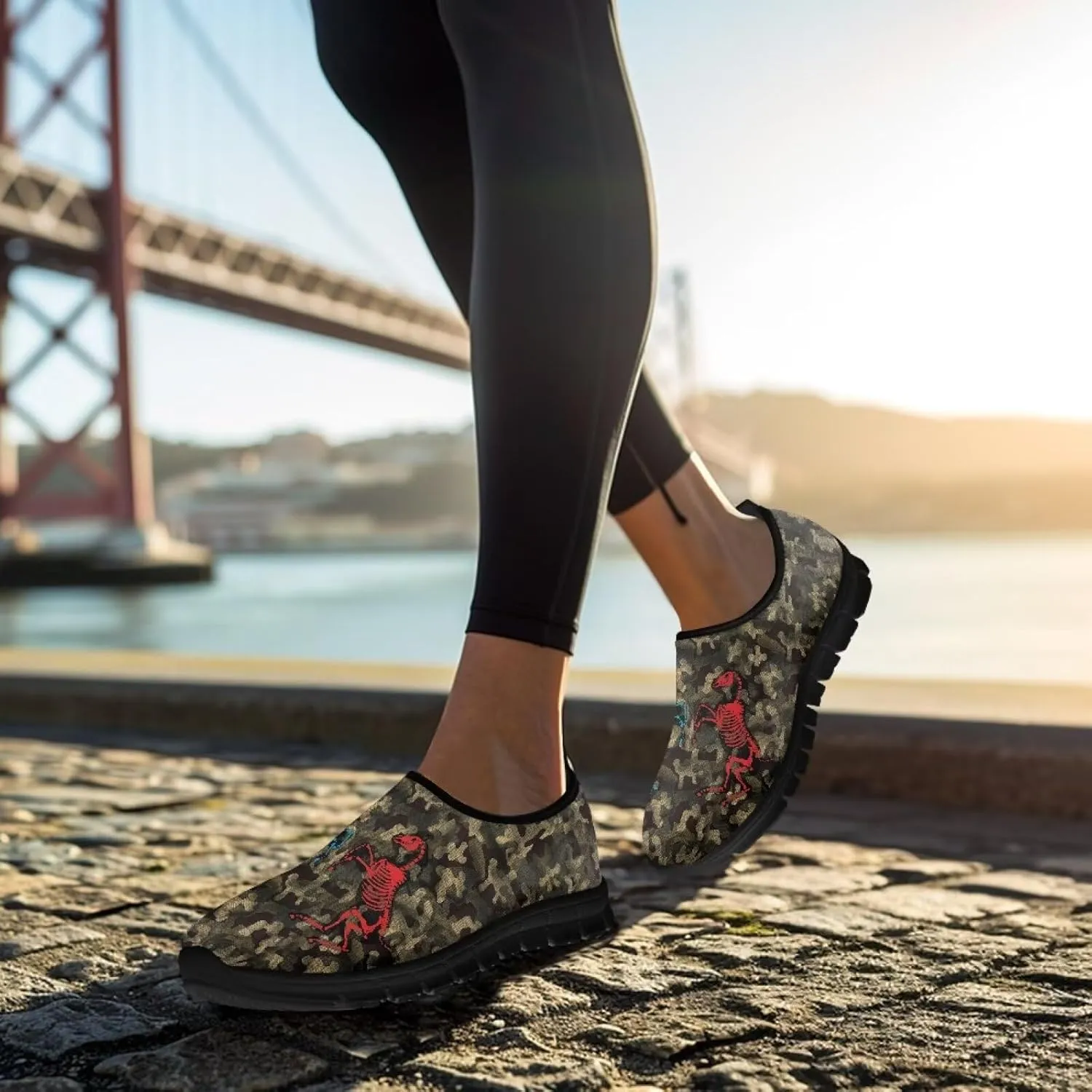 Leisure Wear Sneakers for Men Breathable Lightweight Non Slip Arch Support Loafers Travel Camp Sports Running Shoes US 5-14