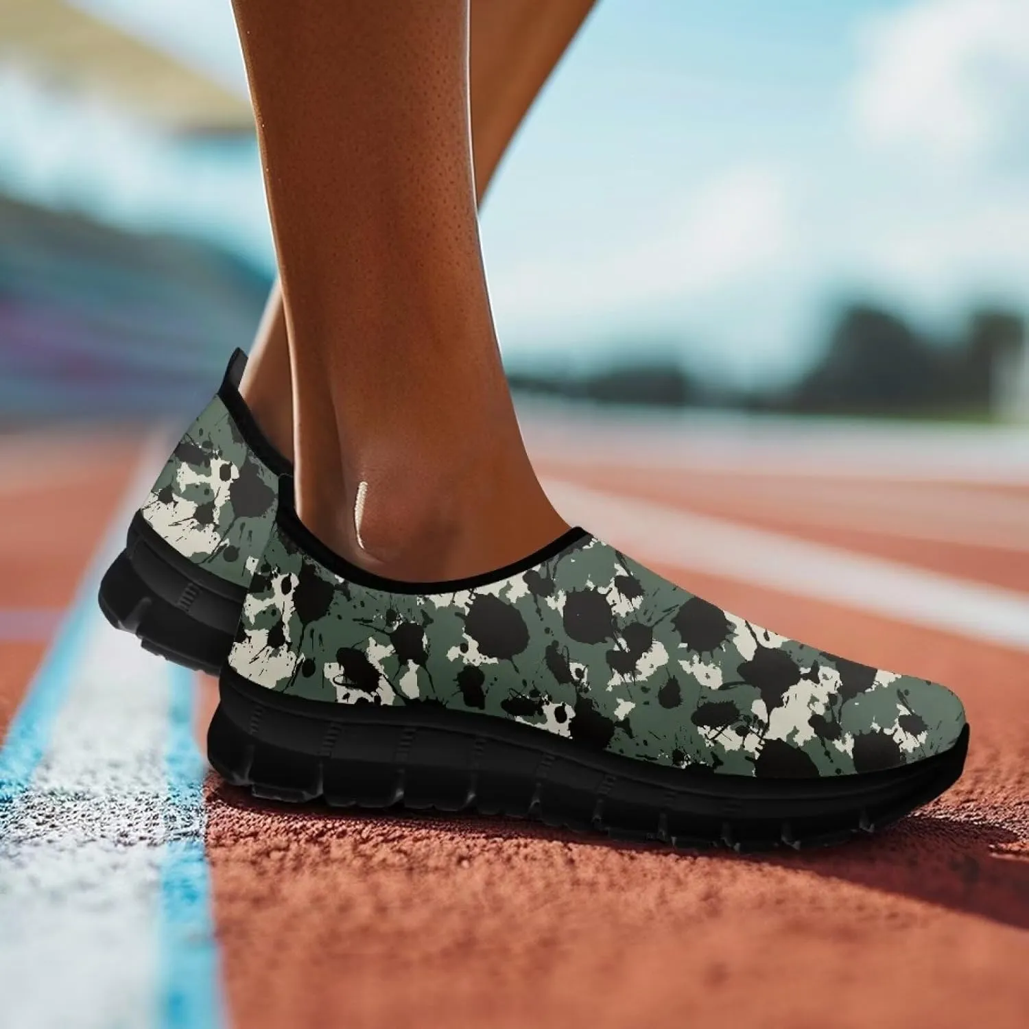 Leisure Wear Sneakers for Men Breathable Lightweight Non Slip Arch Support Loafers Travel Camp Sports Running Shoes US 5-14