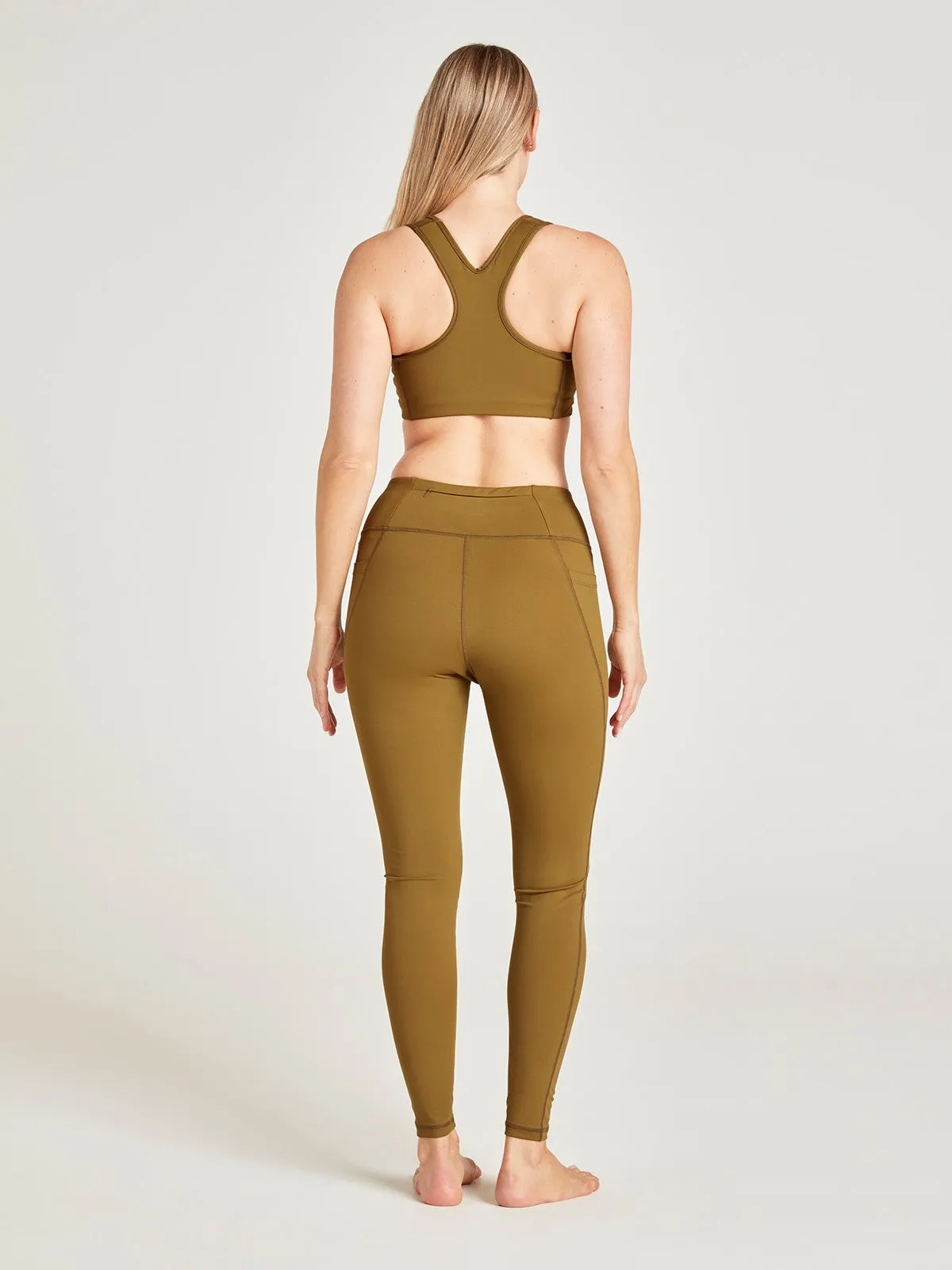 Lelah GRS Recycled Polyester Sports Legging - Lichen Green