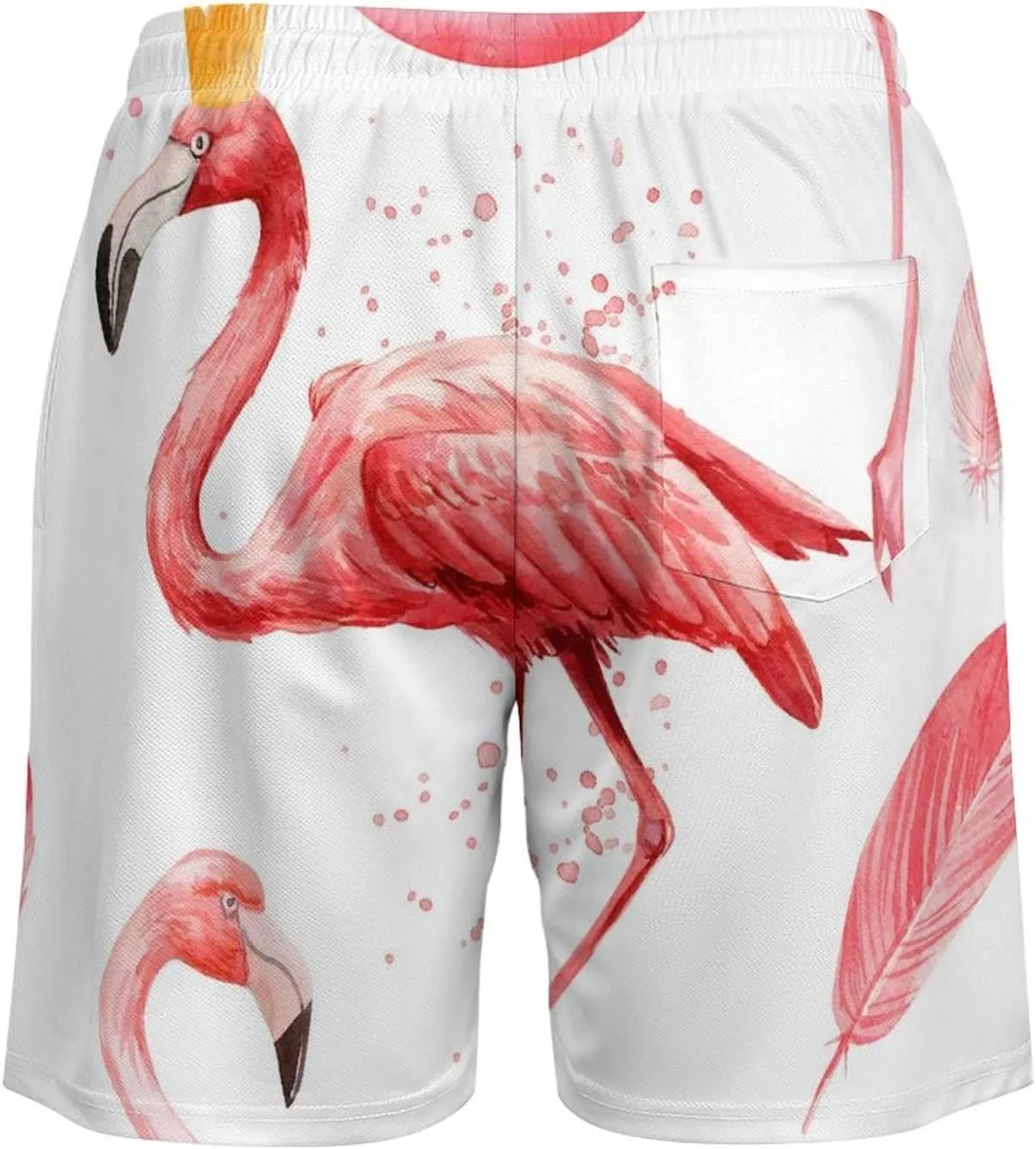 Men Funny Swimming Pool Swim Trunks Vacation Beach Shorts with Pockets Compression Liner Quick Dry