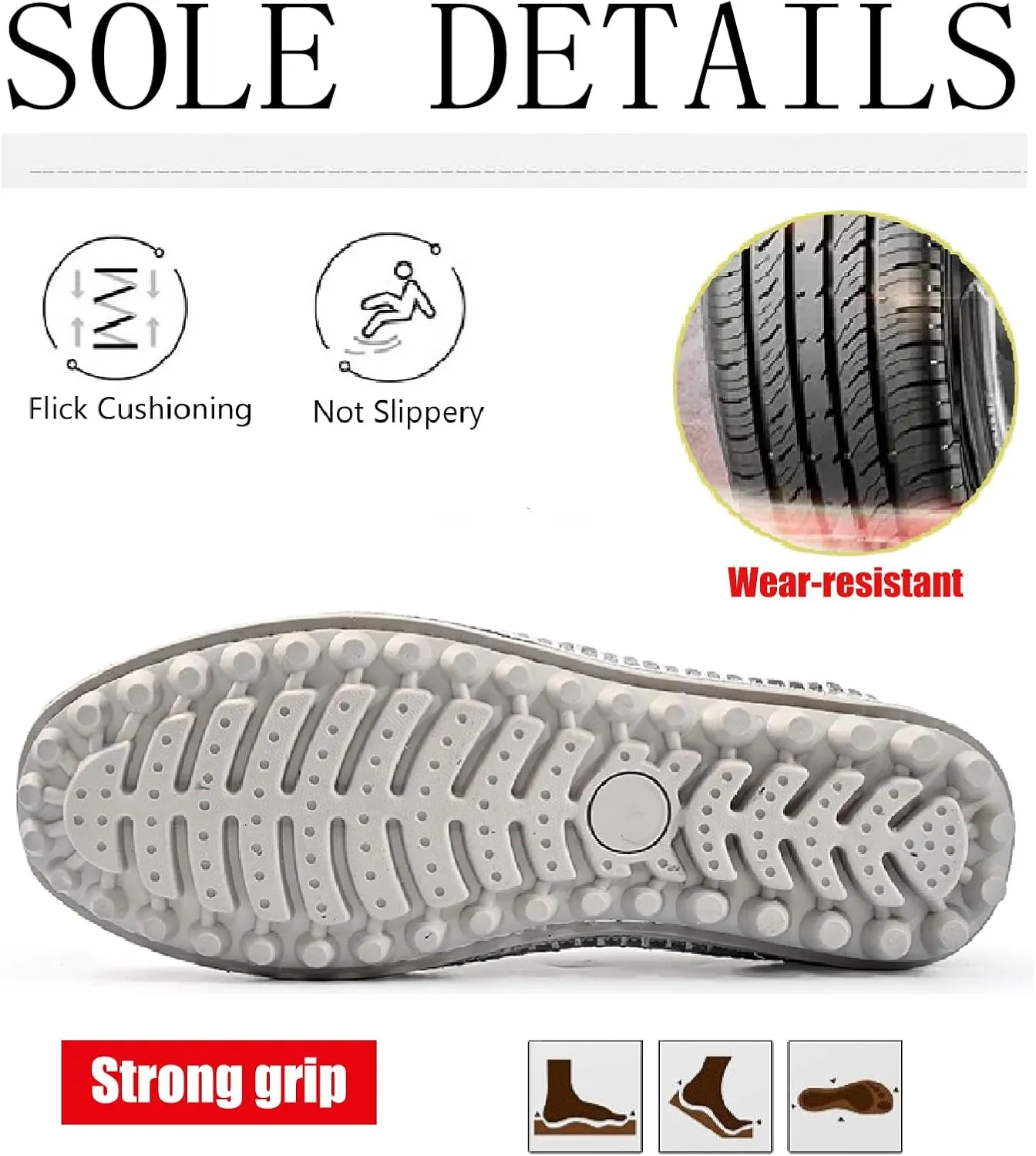 Men's Leather Hand Stitching Fashion Sneakers Casual Lace Up Anti-Slip Lug Sole Loafers Soft Driving Walking Shoes