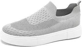 Men's Slip on Sneakers Breathable Mesh Comfort Canvas Non Slip Work Casual Shoes Walking