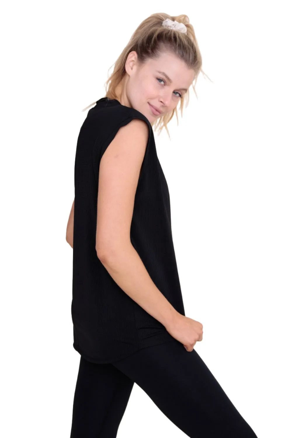 Mono B Checkerboard Mesh Tank Top AT-B0422