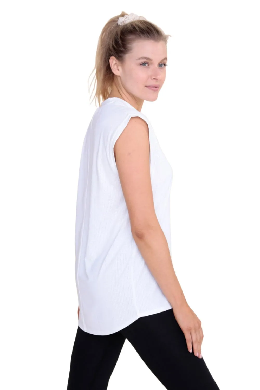 Mono B Checkerboard Mesh Tank Top AT-B0422