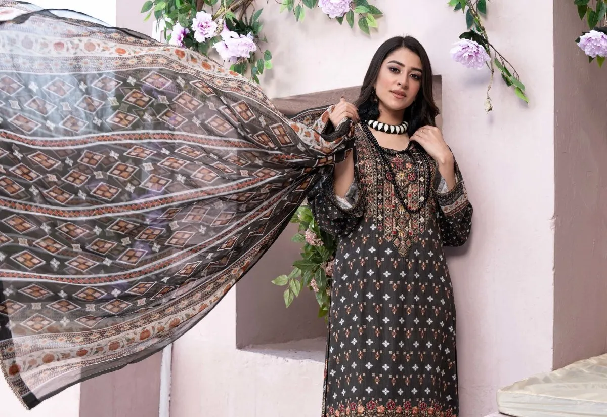 Munira Jacquard Linen 3 Piece Suit MUN461