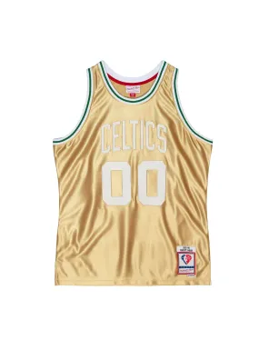 NBA Boston Celtics Robert Parish 1985 75th Anniversary Gold Jersey