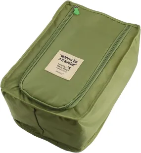 Qtqgoitem Travel Trip Foldable Zipper Closure Shoes Sneaker Slipper Packing Organizer Storage Bag Case Green (Model: d4f 960 c29 891 e07)