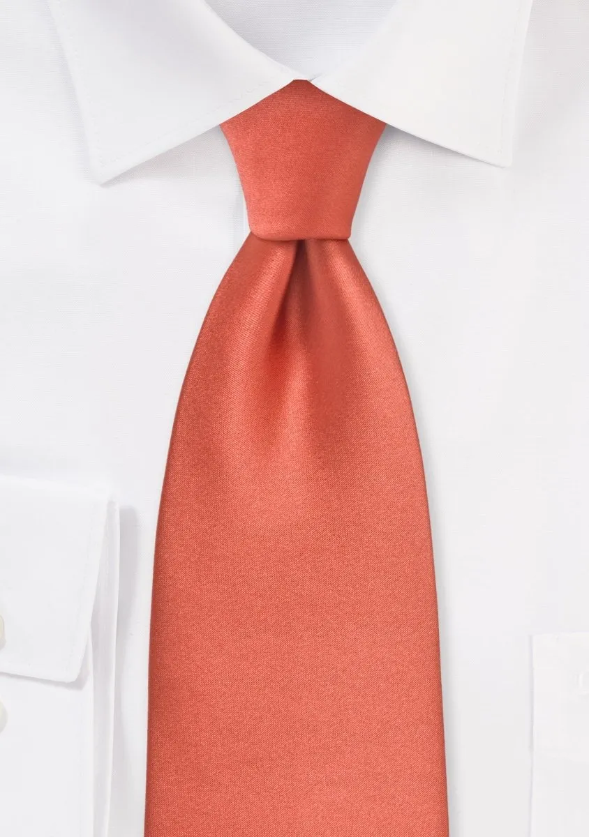 Sienna Orange Solid Necktie
