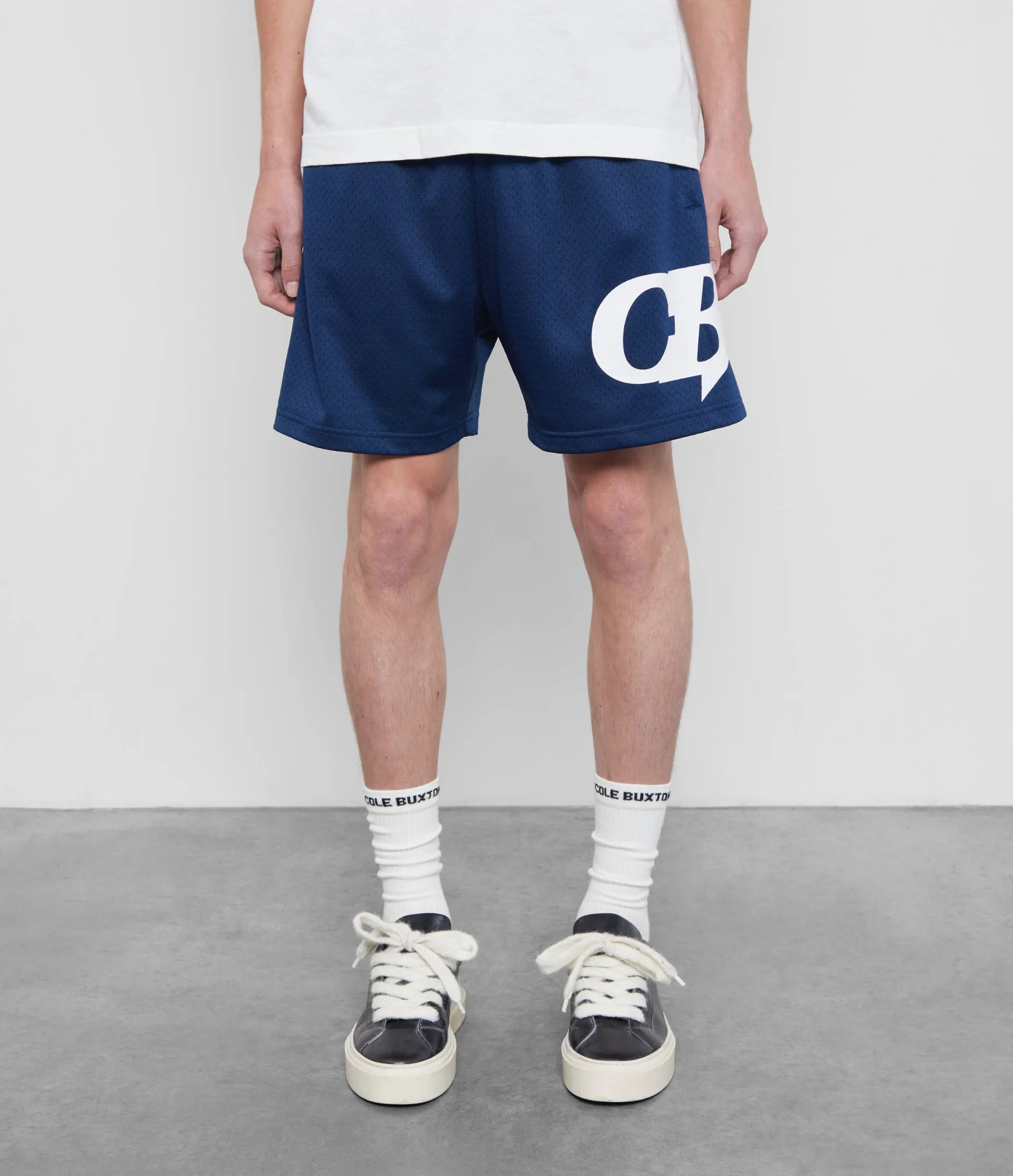 Breathable Mesh Star-Patterned Athletic Shorts