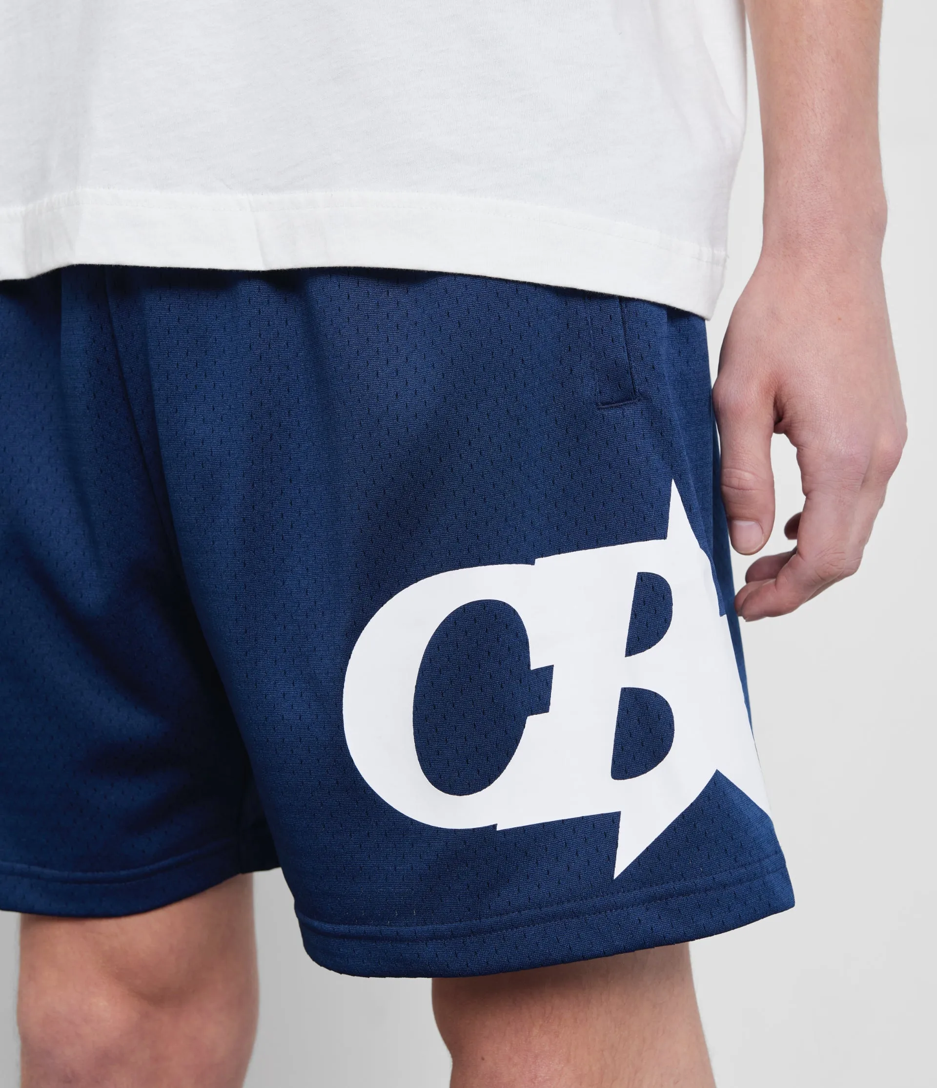 Breathable Mesh Star-Patterned Athletic Shorts