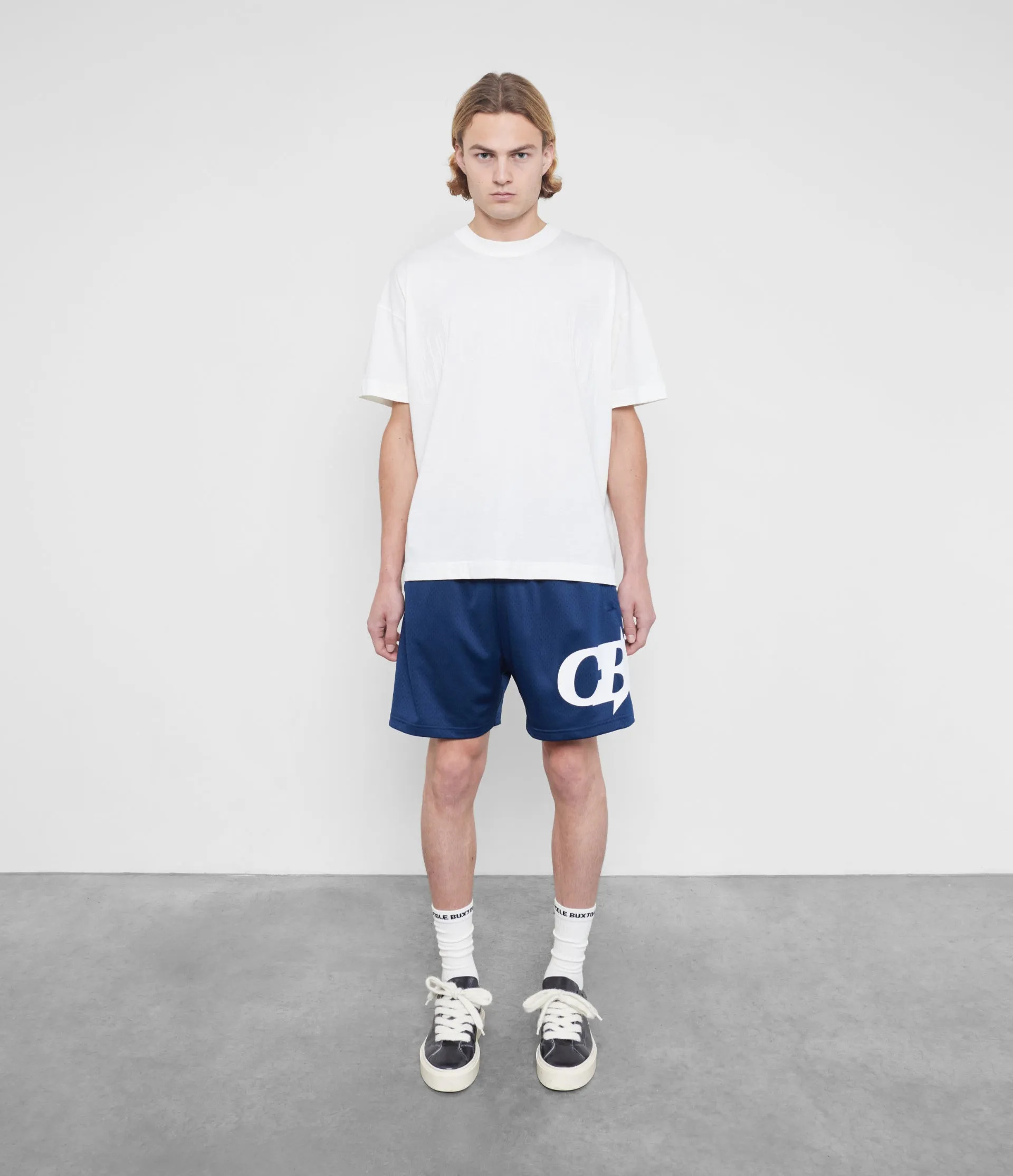 Breathable Mesh Star-Patterned Athletic Shorts