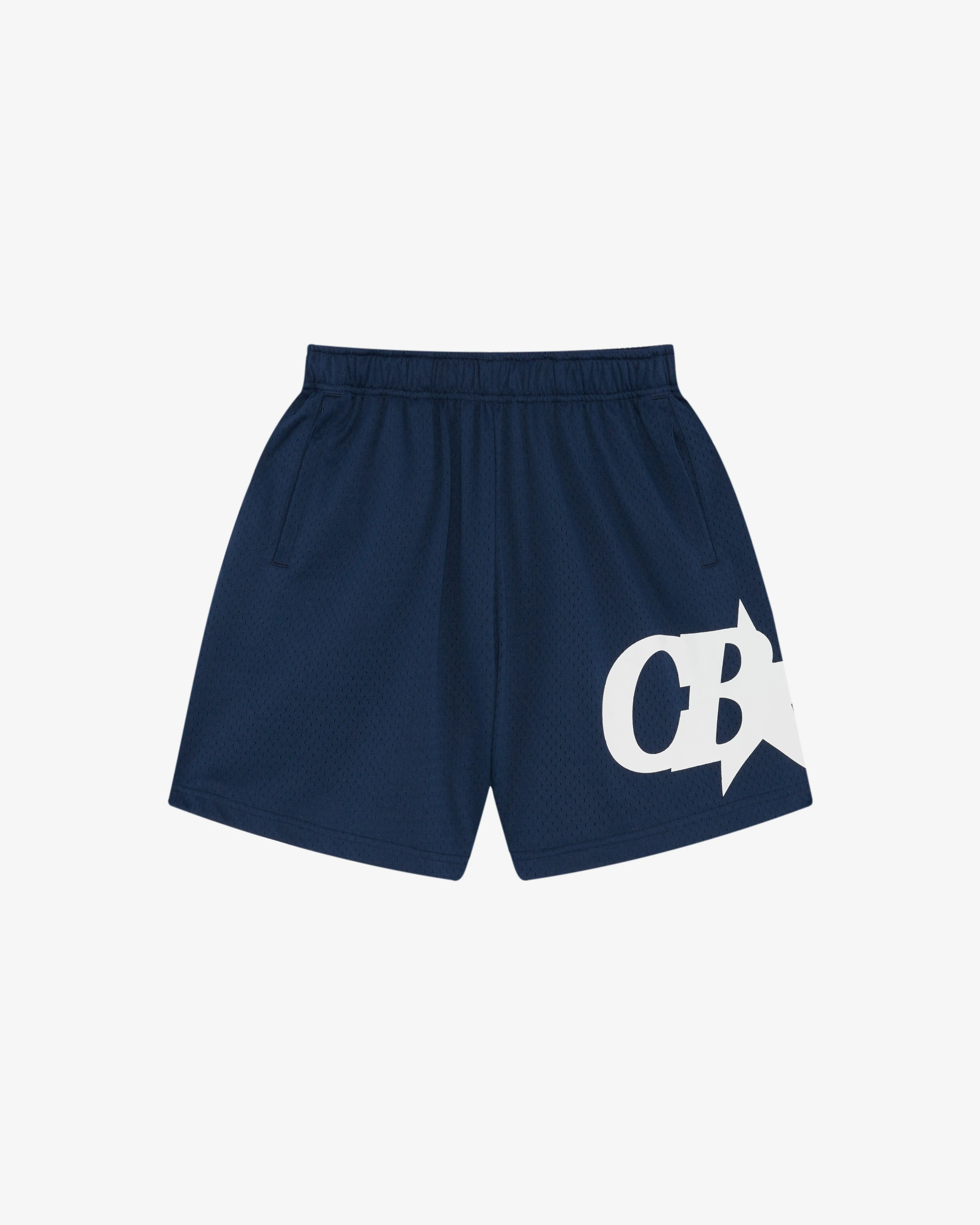 Breathable Mesh Star-Patterned Athletic Shorts