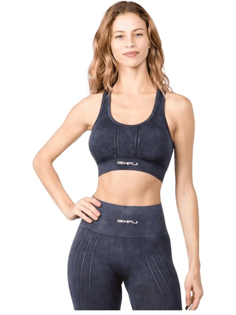 Stone Washed Seamless Sports Bra
