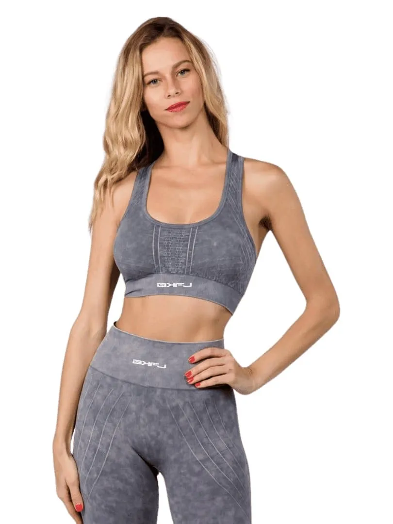 Stone Washed Seamless Sports Bra