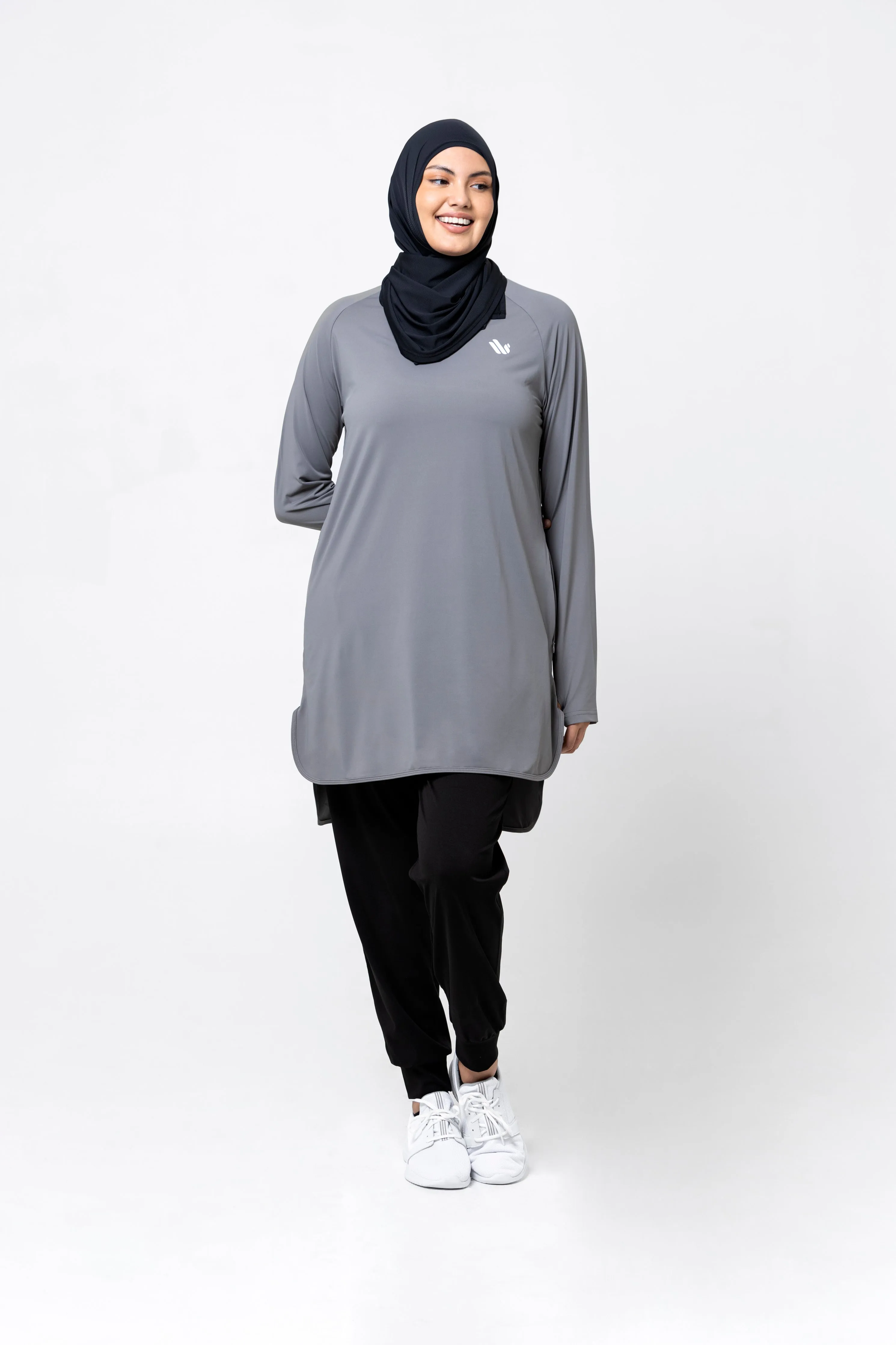 The Staple Modest Sports Dress- Charcoal
