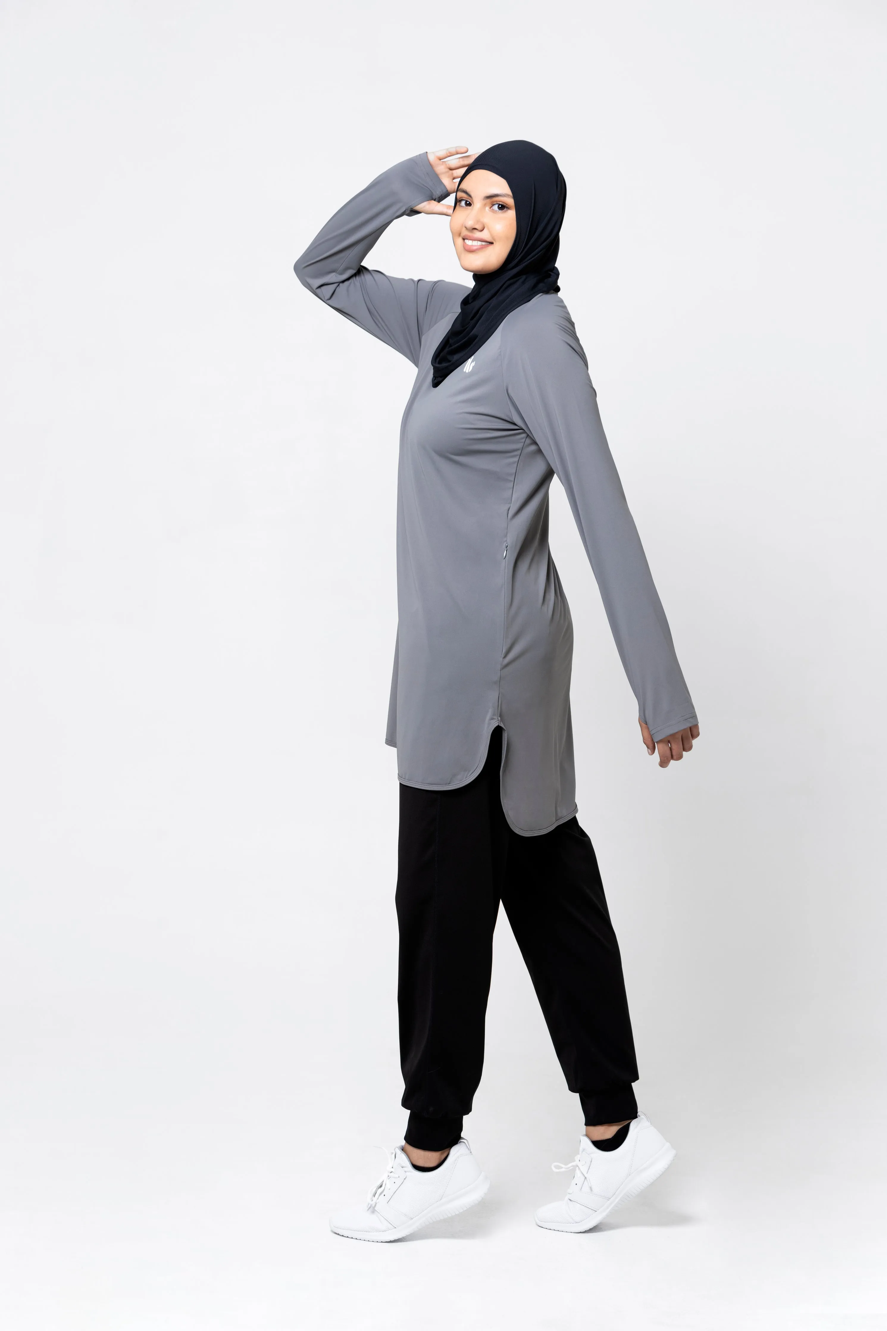 The Staple Modest Sports Dress- Charcoal