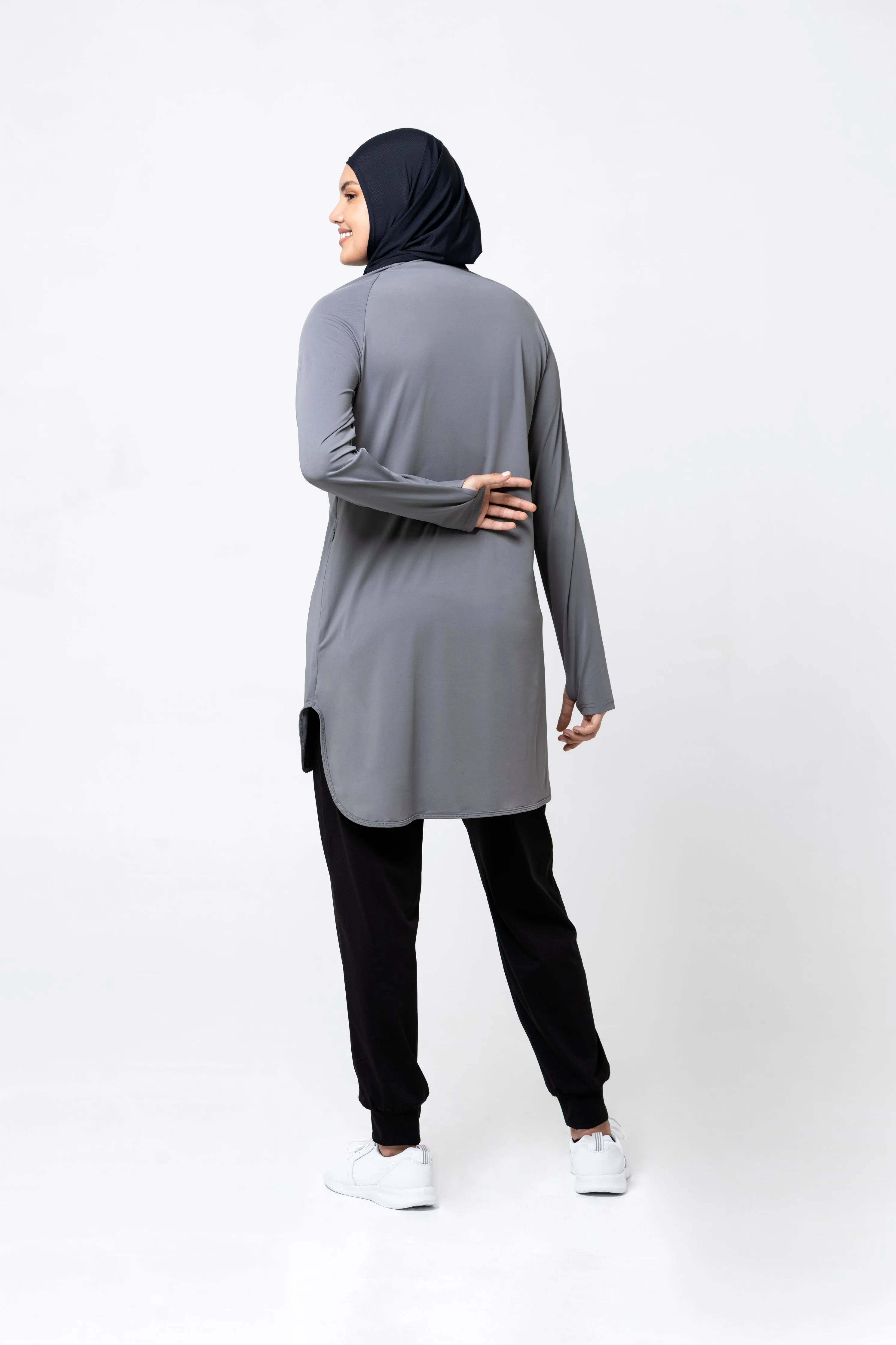 The Staple Modest Sports Dress- Charcoal