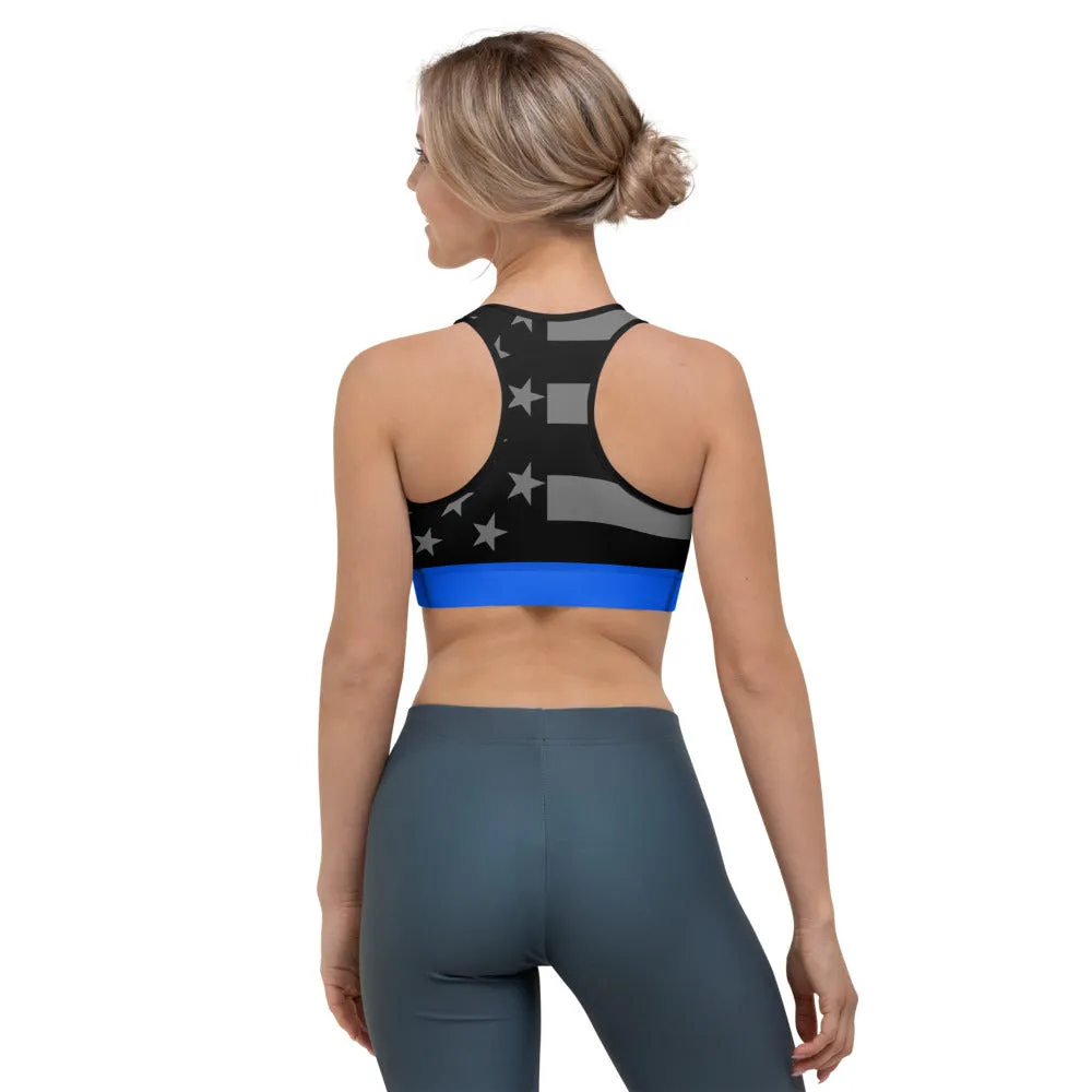 Thin Blue Line Flag Sports bra