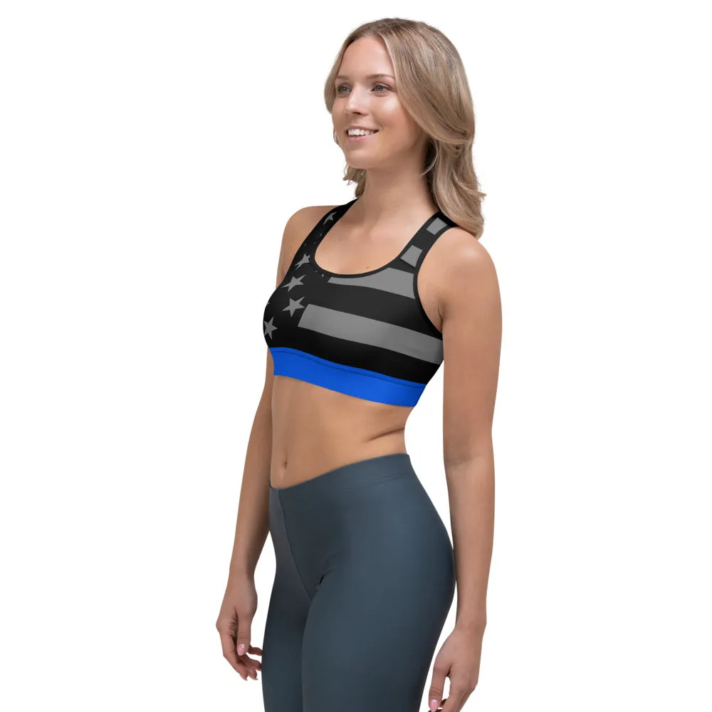 Thin Blue Line Flag Sports bra