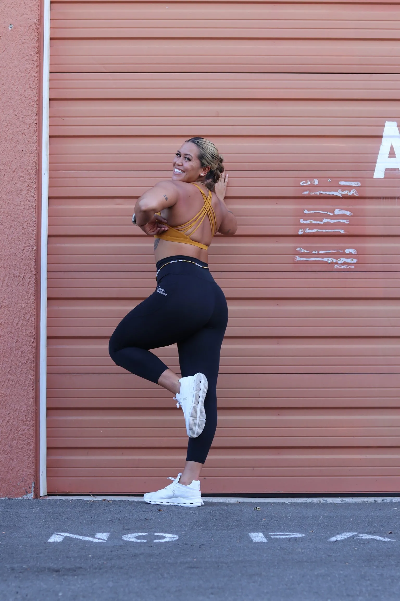 Thin Cross Back Sports Bra - Honey 🍯