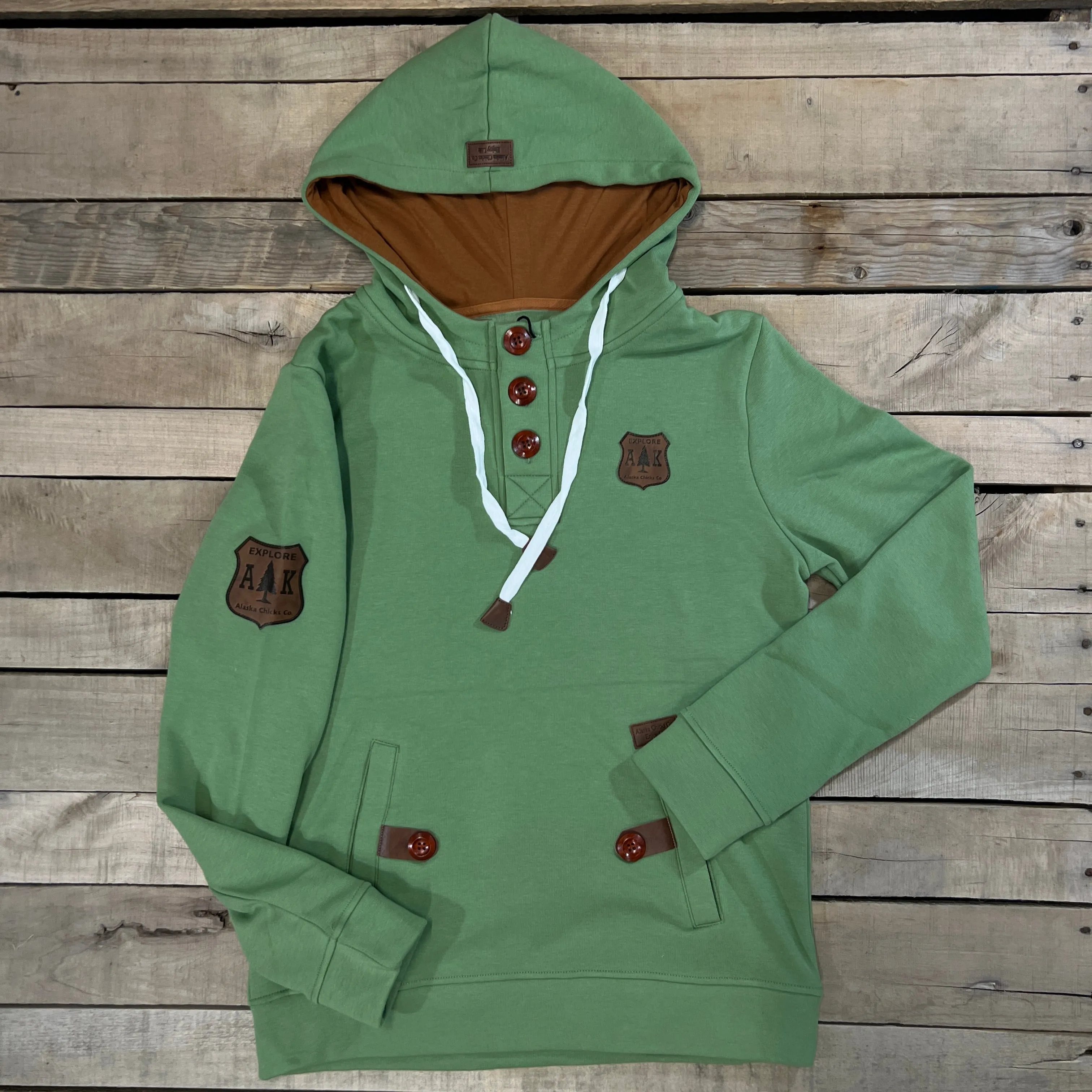 Three Button Henley Hoodie